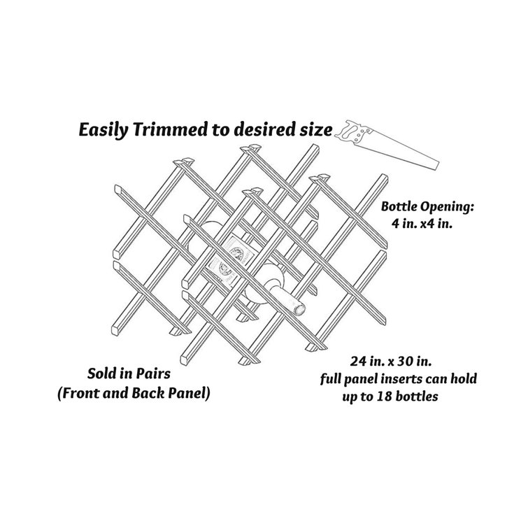 Trimmable wine rack lattice best sale panel inserts